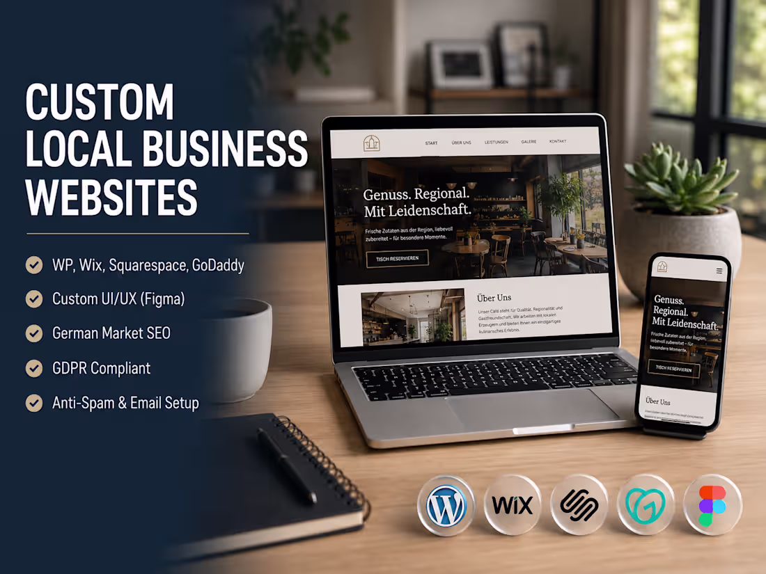 Cover image for Local Business UI/UX WordPress, Wix & Squarespace Web Designer
