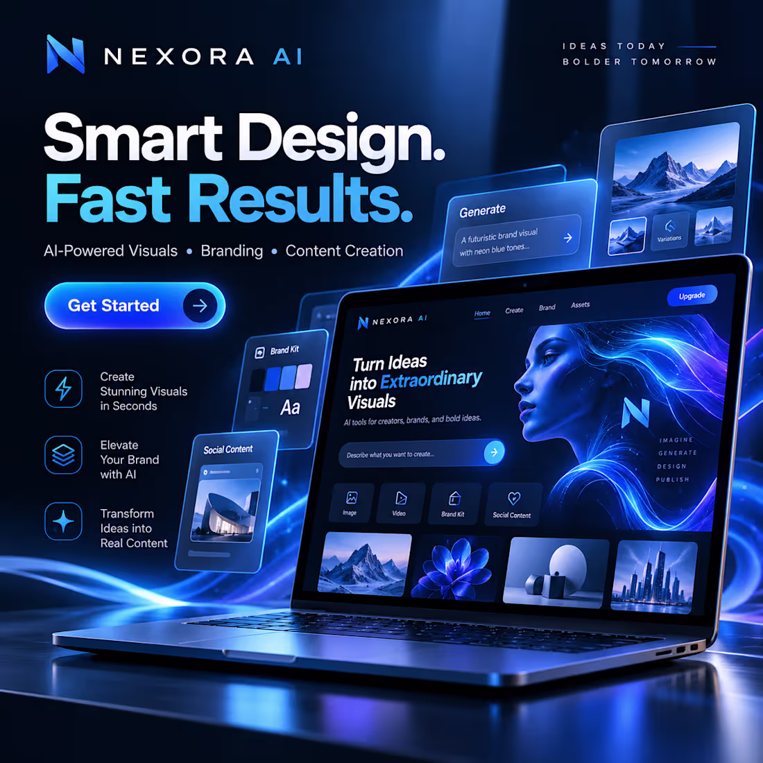 Cover image for NEXORA AI — AI Creative Platform Promotional Banner