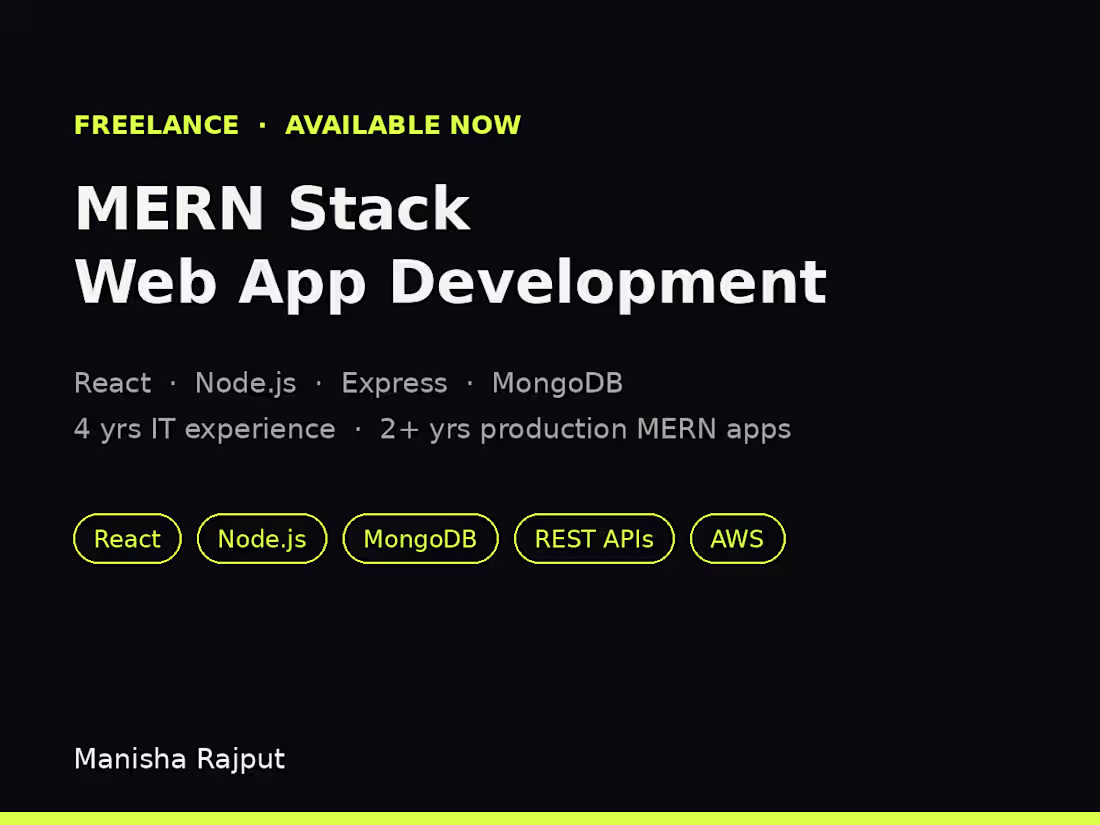 Cover image for MERN Stack Web App Development