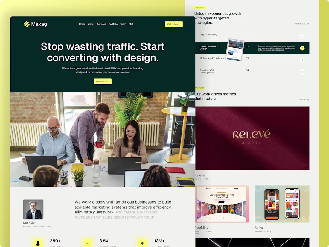 Cover image for Makag — Premium Agency Website