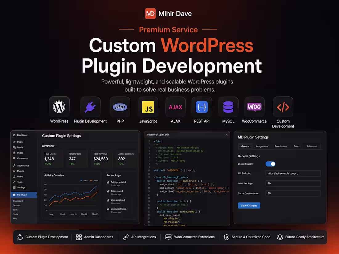 Cover image for Custom WordPress Plugin Development