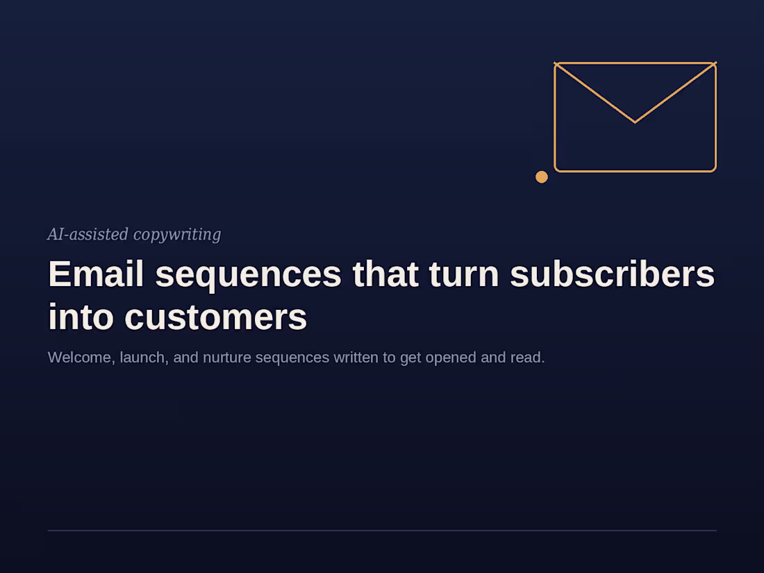 Cover image for I will write high-converting email sequences using AI