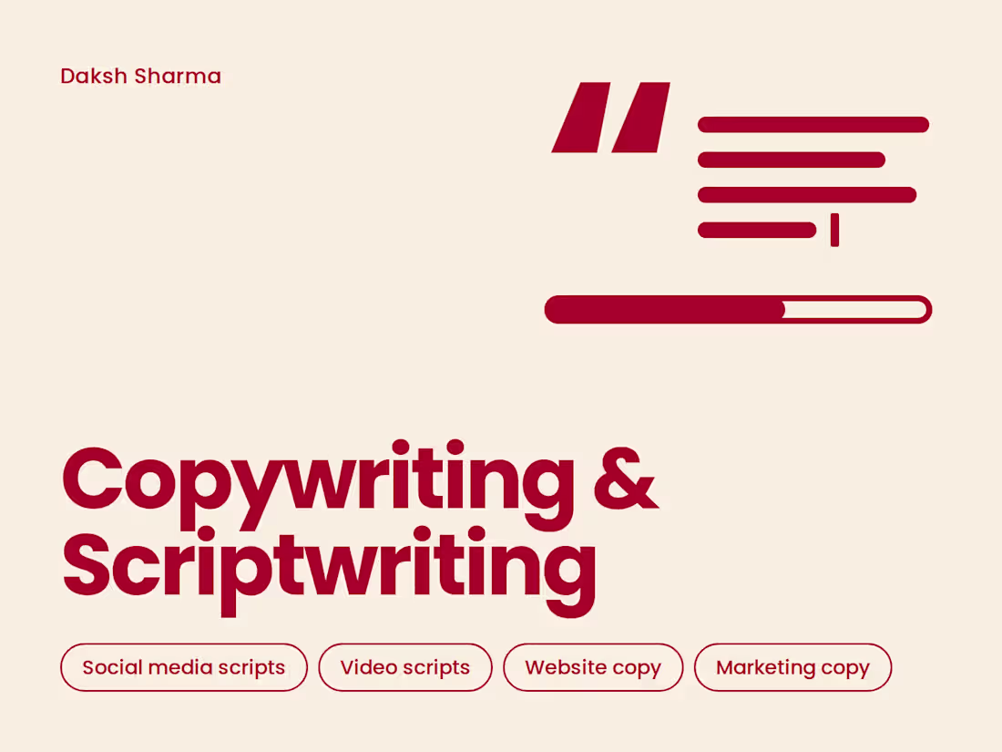 Cover image for Copywriting & Scriptwriting