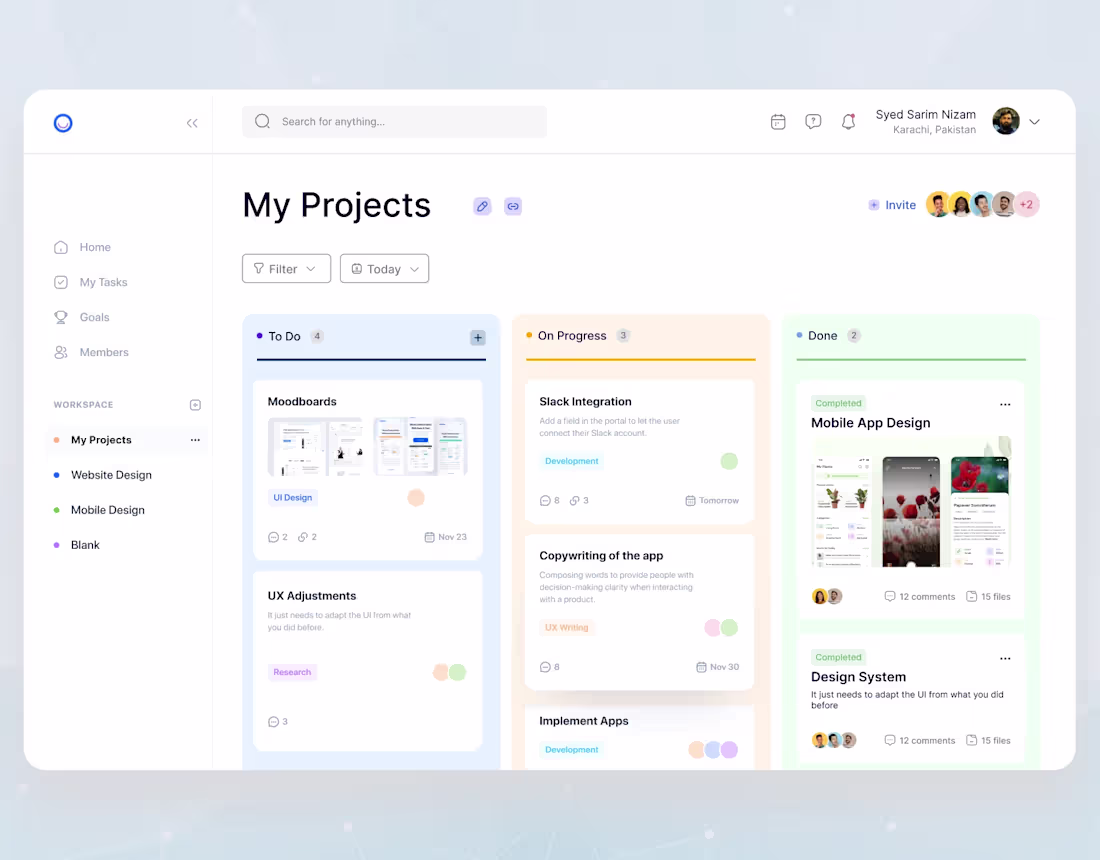 Cover image for Project Management SaaS UI