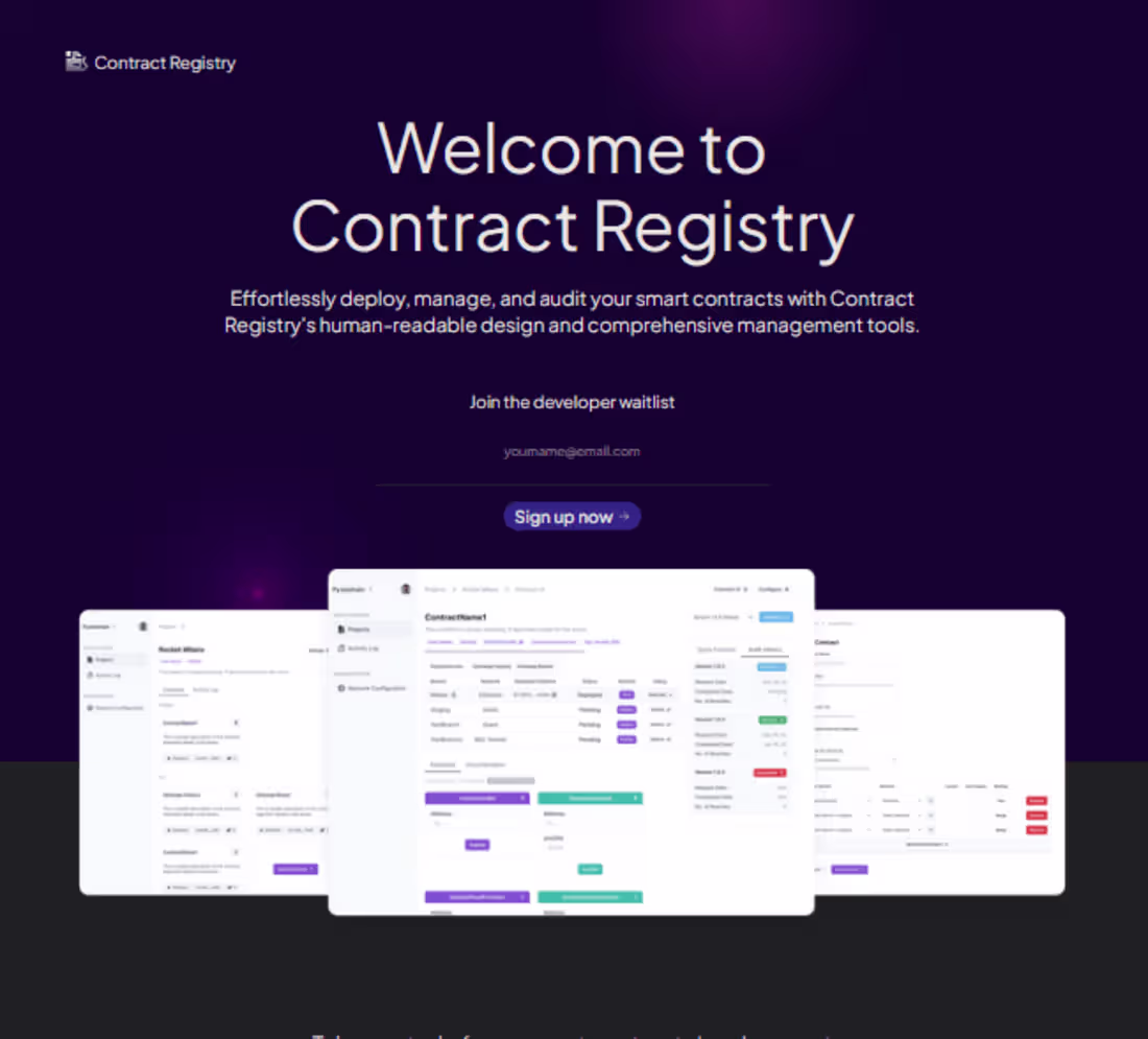 Cover image for Contract Registry