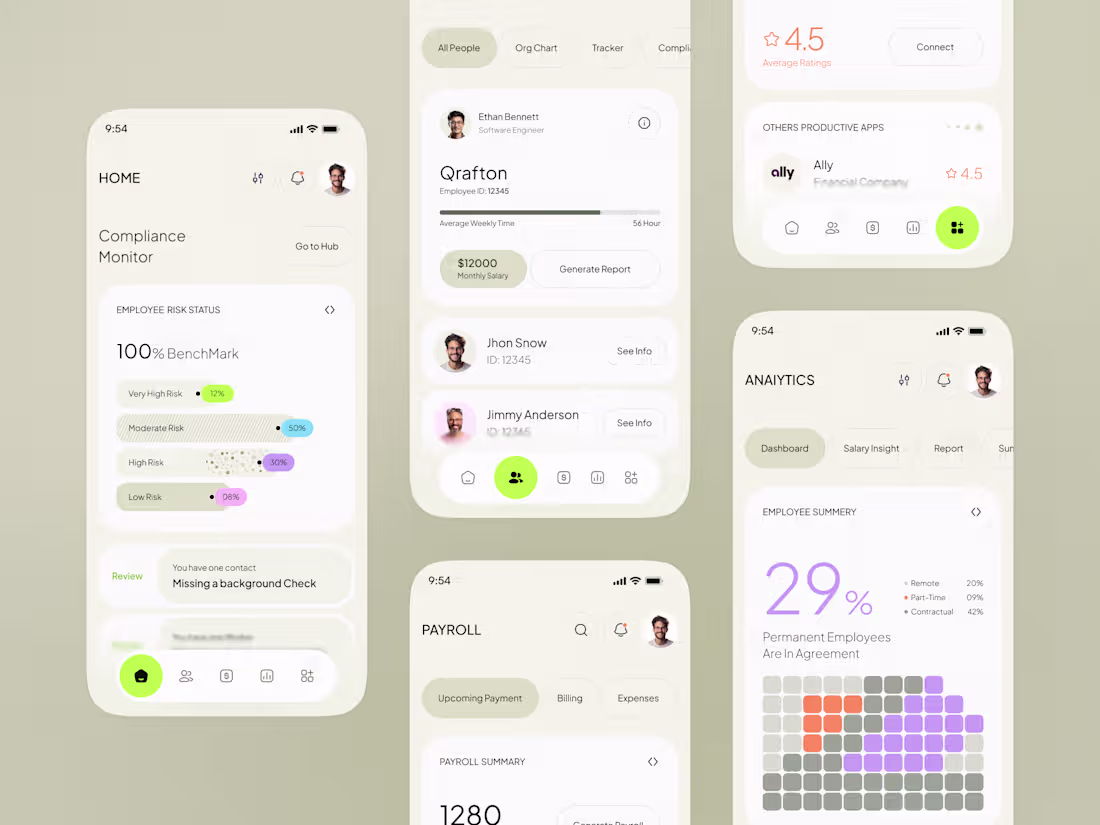 Cover image for Equora HR Management Mobile App UI UX Design