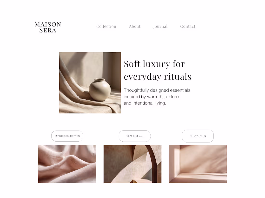 Cover image for Maison Sera Luxury Landing Page Concept