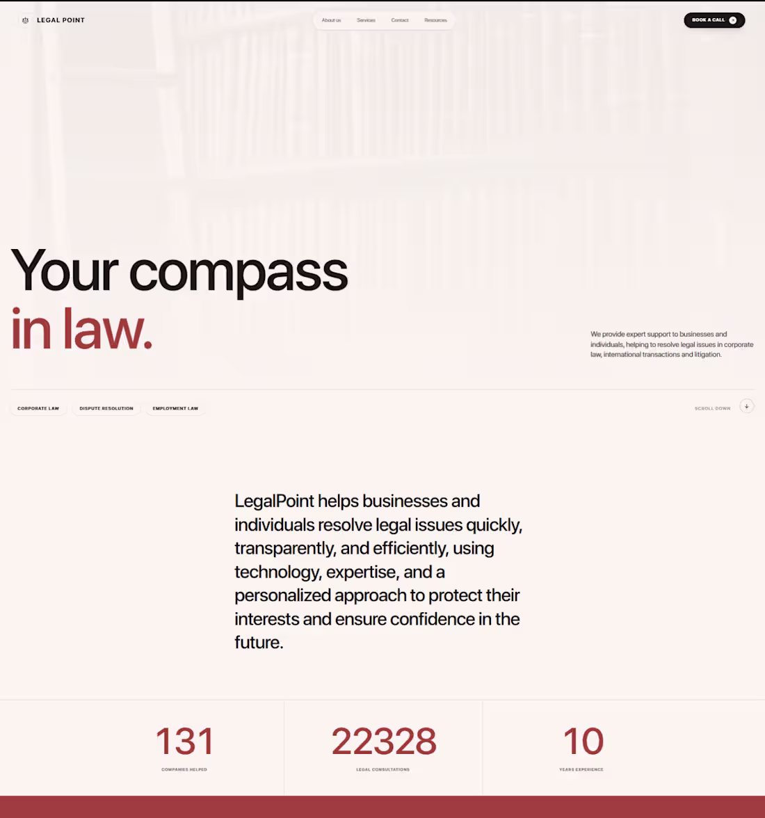 Cover image for Legal landing page delivered for ($500)