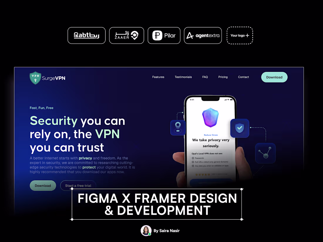 Cover image for  Landing Page Design & Implementation (Figma to Framer) 