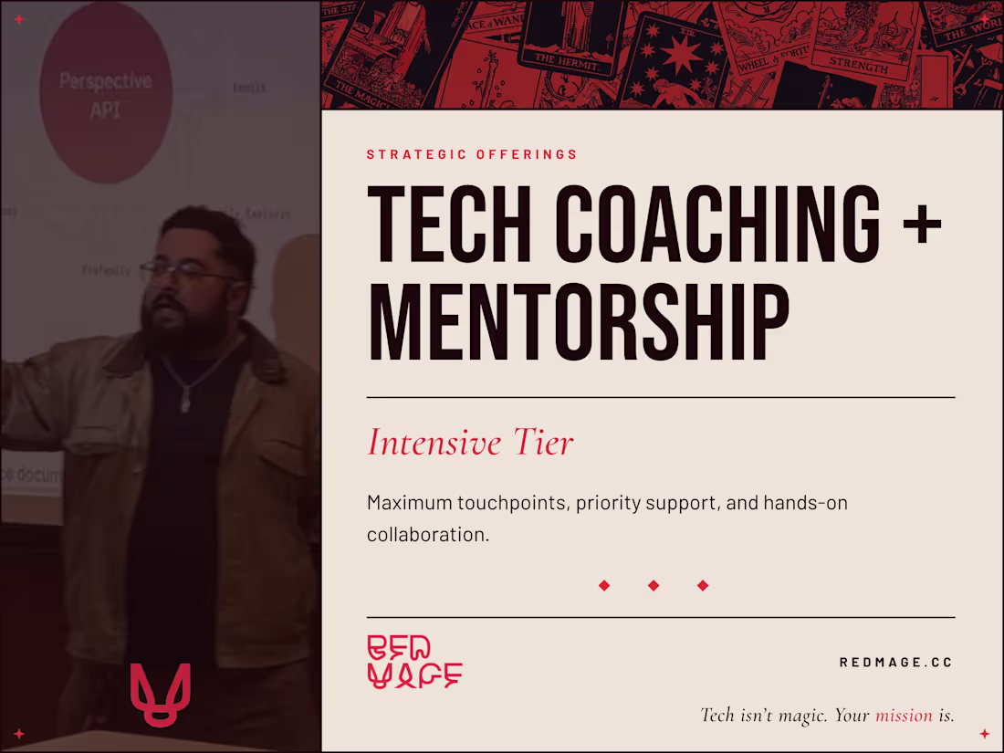Cover image for Tech Coaching + Mentorship – Intensive