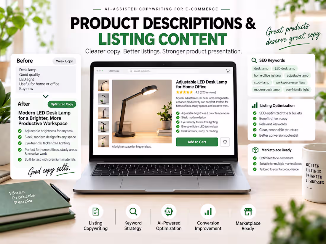 Cover image for AI-Assisted Product Descriptions & Listing Content