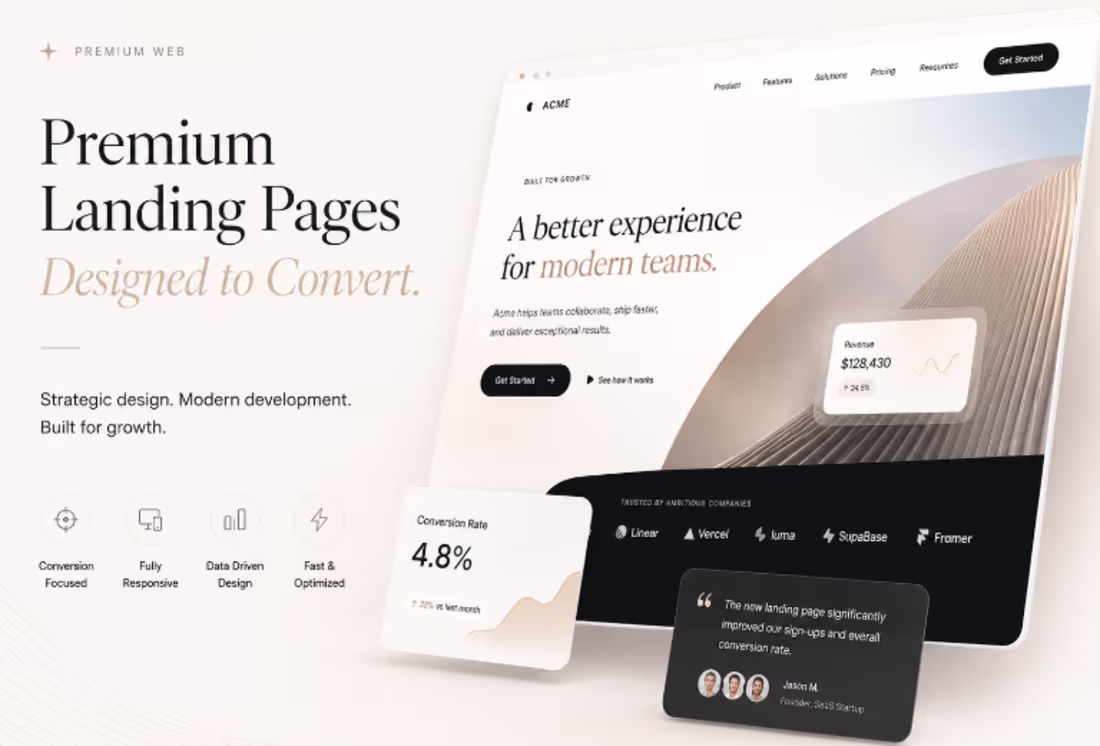 Cover image for Premium Landing Page Design & Development