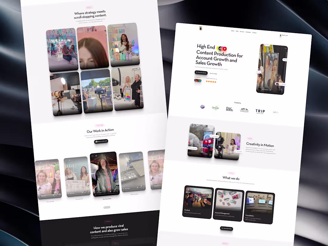 Cover image for Cream Studio Website design and development in Framer