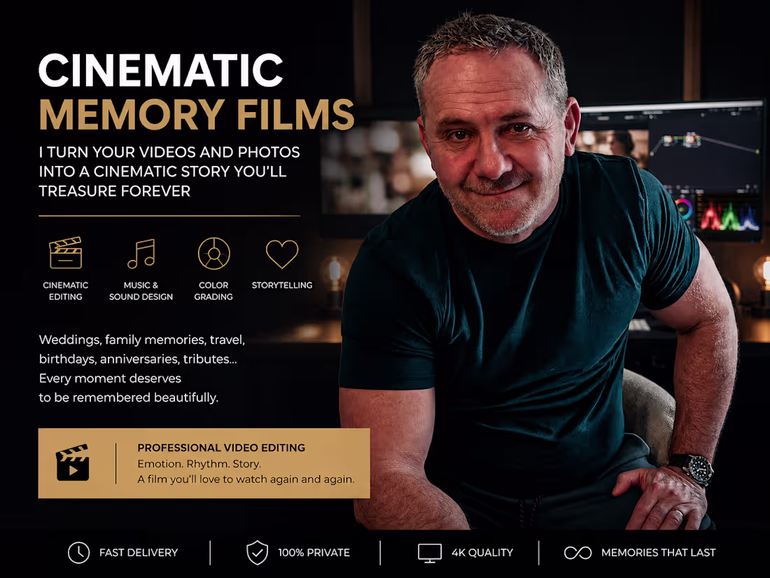 Cover image for Cinematic Memory Film from Your Photos & Videos