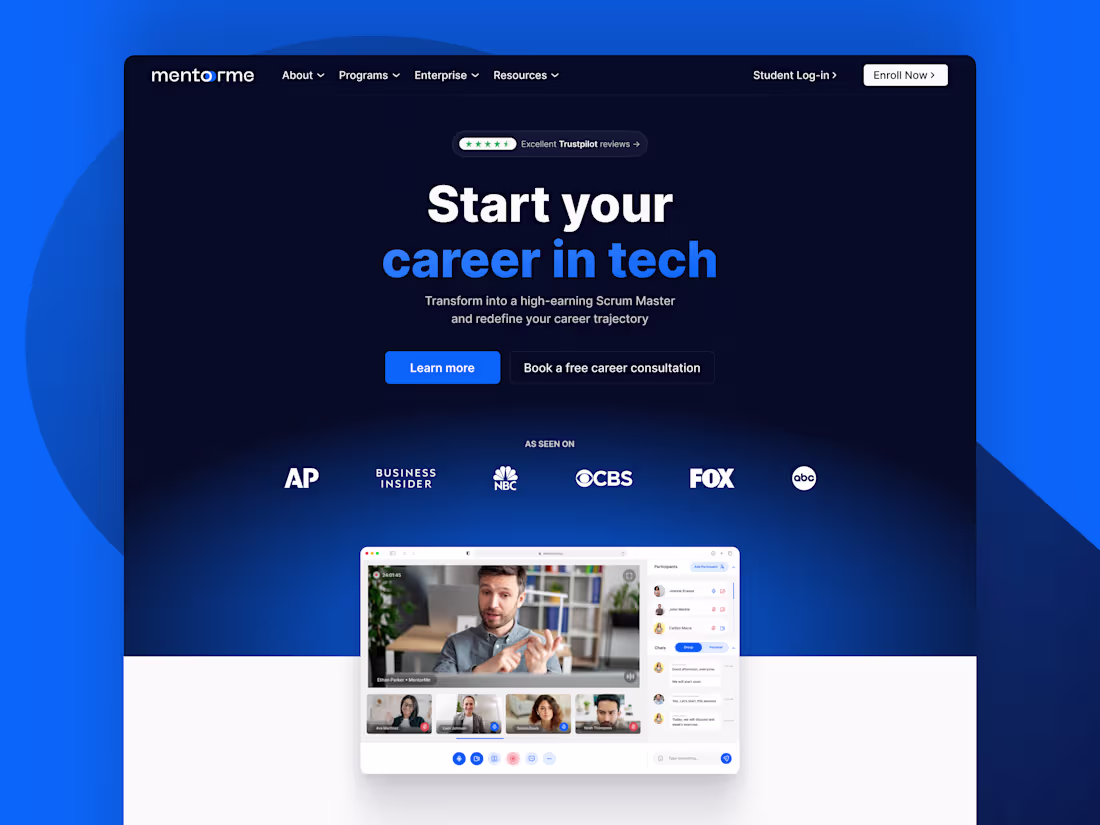 Cover image for Career Growth and Mentorship Platform Website - MentorMe