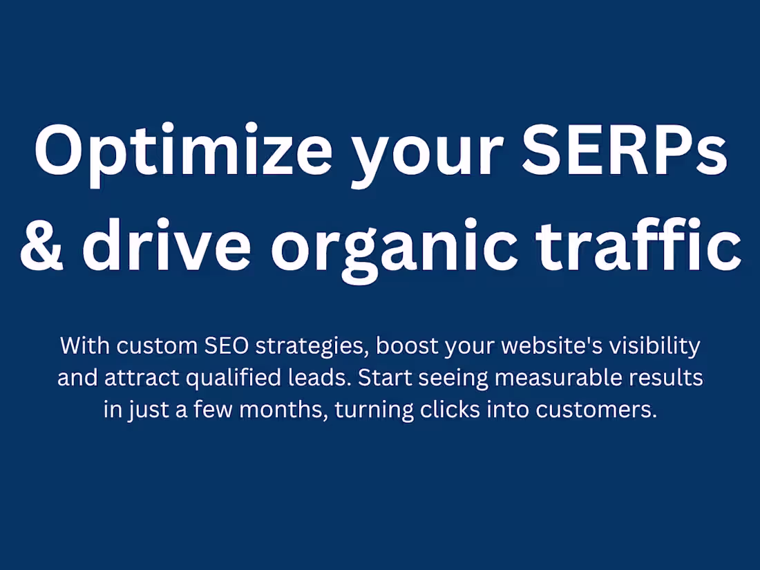 Cover image for Optimize your SERPs and drive organic traffic