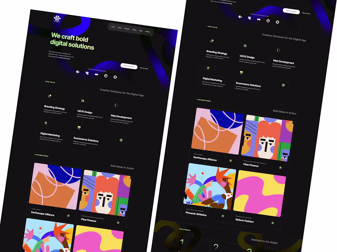 Cover image for Creative Digital Agency Website Design