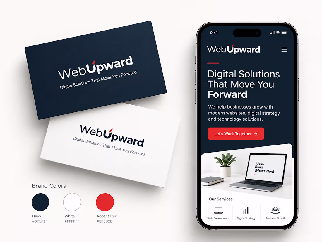 Cover image for WebUpward - Brand Identity & Website Design