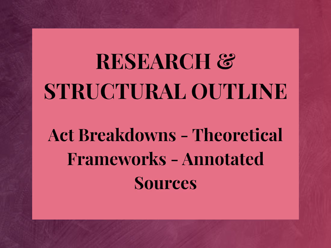 Cover image for Research & Structural Outline Package
