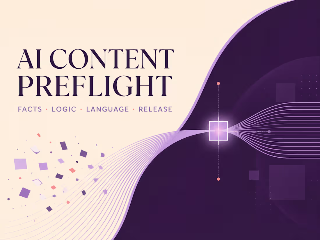 Cover image for AI Content Preflight — 24-Hour Release QA