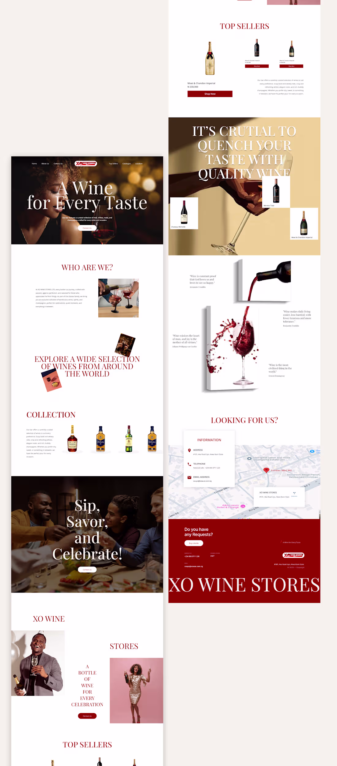 Cover image for Luxury Landing Page Design for XO Wine Stores 