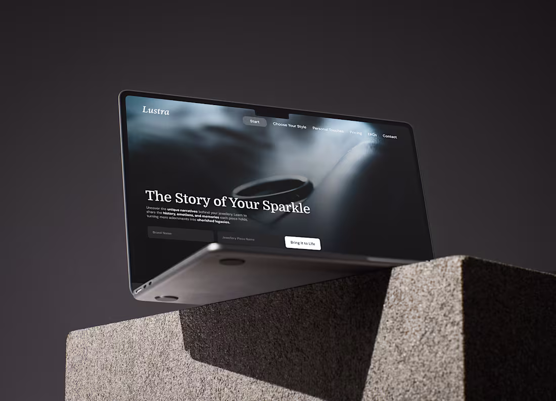 Cover image for Lustra — Jewelry Video Production Landing Page