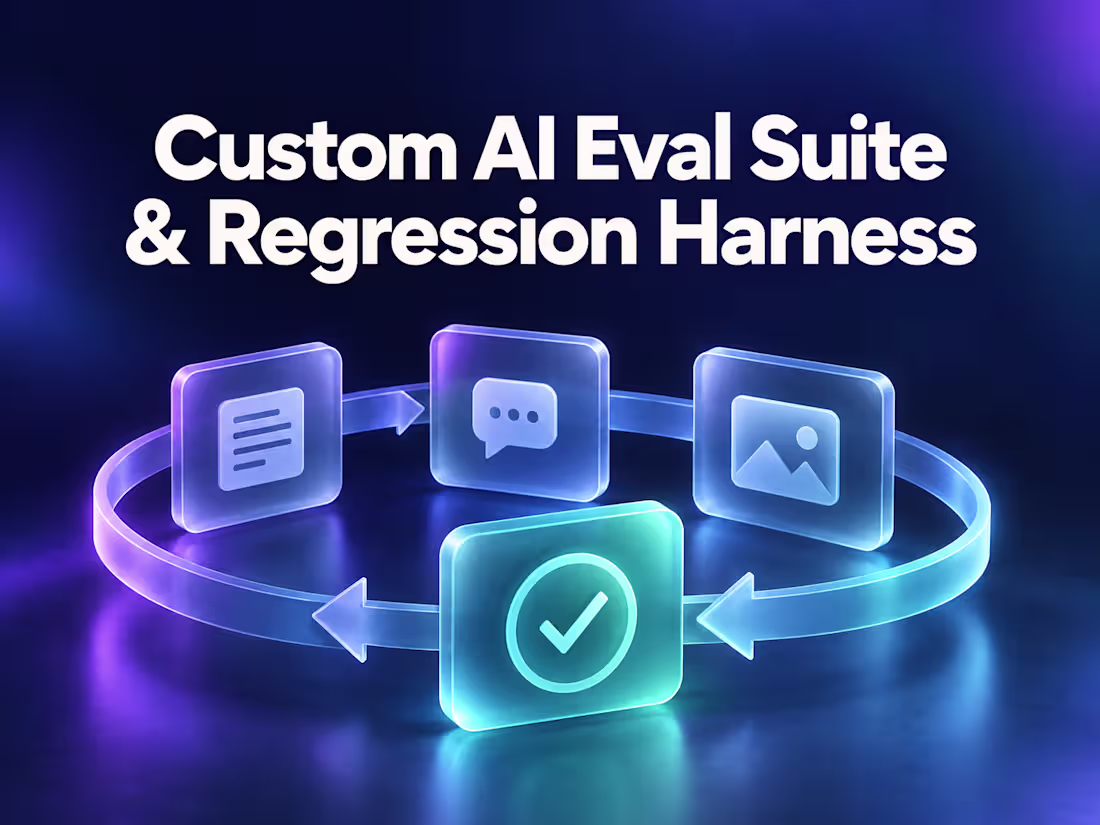 Cover image for Custom AI Eval Suite & Regression Harness