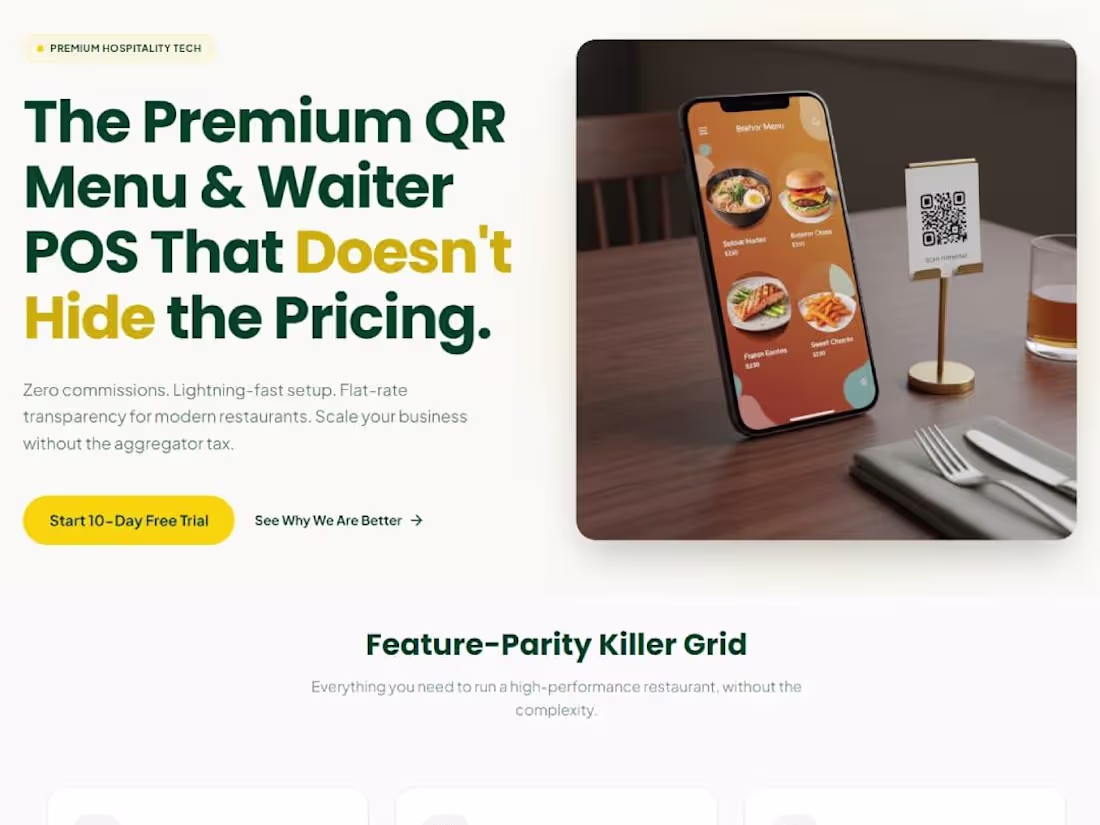 Cover image for A smart QR-based digital menu platform for modern restaurants.