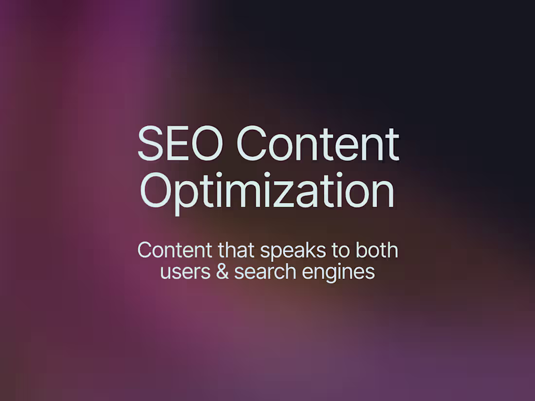 Cover image for Content Optimization & Strategy
