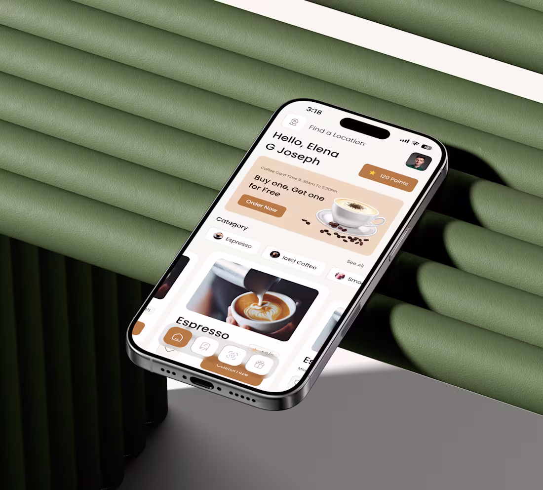 Cover image for Coffee Shop Mobile App Design