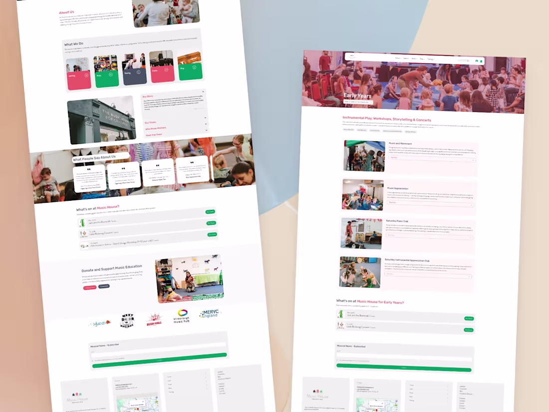 Cover image for Music House Education Website Design and Development