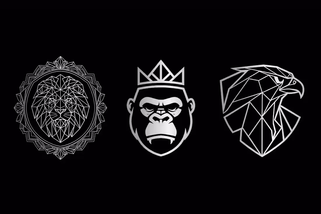 Cover image for Premium Geometric Animal & Mascot Logo Design | Gorilla Lion Eag