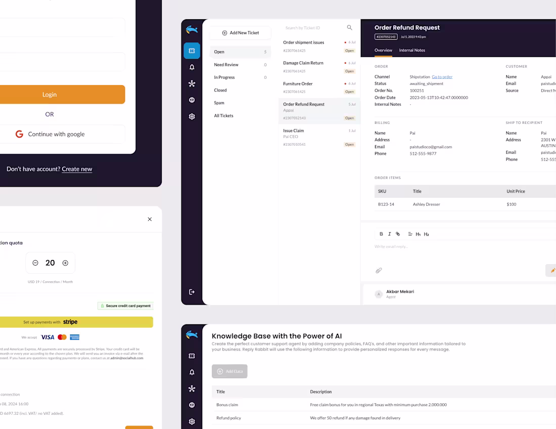 Cover image for ReplyRabbit - Train own AI model to build customer support Agent