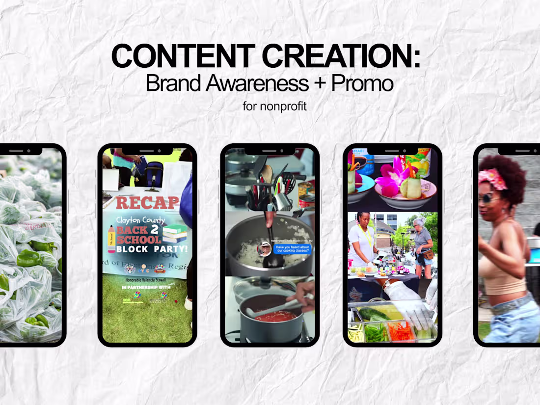 Cover image for Nonprofit Brand Awareness + Promo Content 