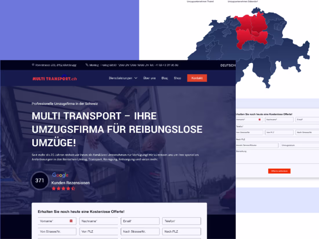 Cover image for Multi Transport GmbH – Webflow Website 