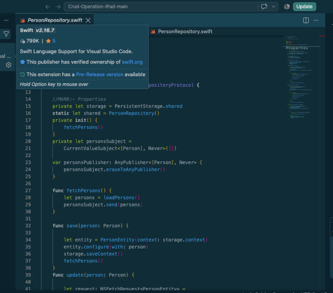 Cover image for Crud + Combine + Coredata