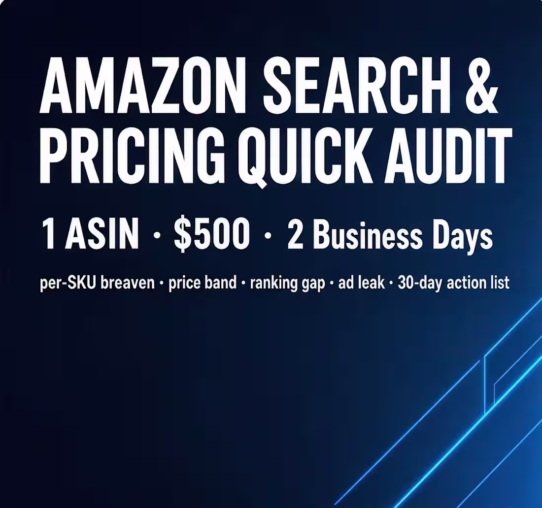 Cover image for Amazon Search & Pricing Quick Audit (1 ASIN)