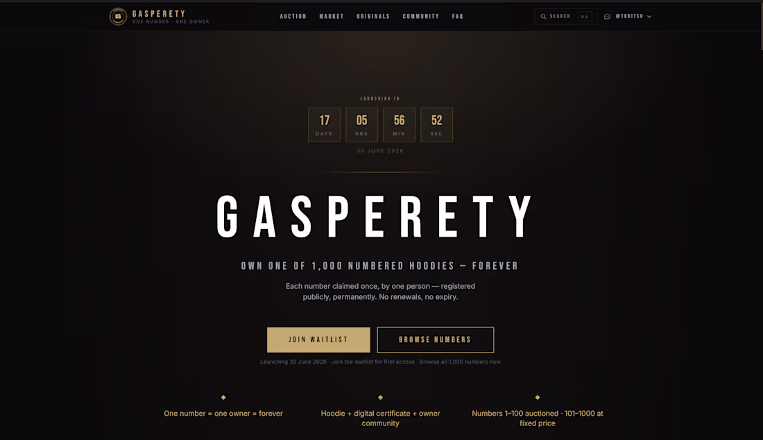 Cover image for Fashion brand site with numbered