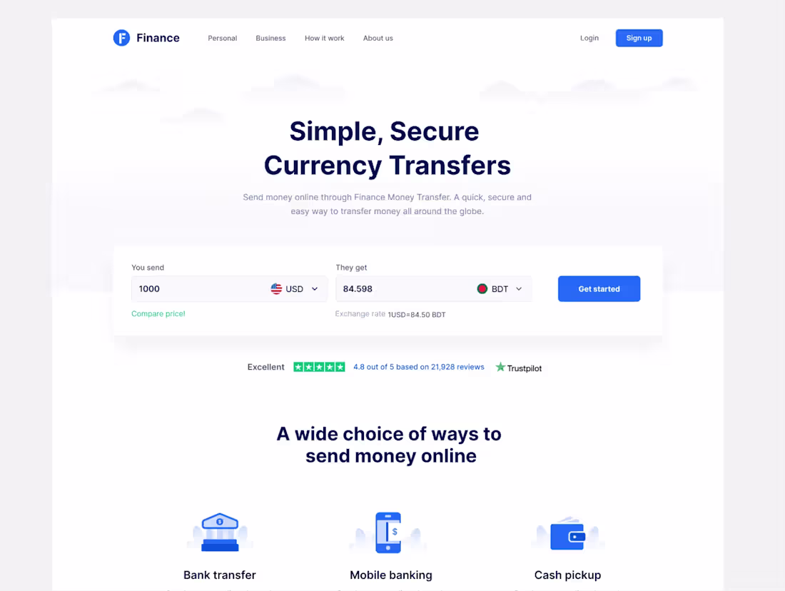Cover image for Finance Landing page
Even four years