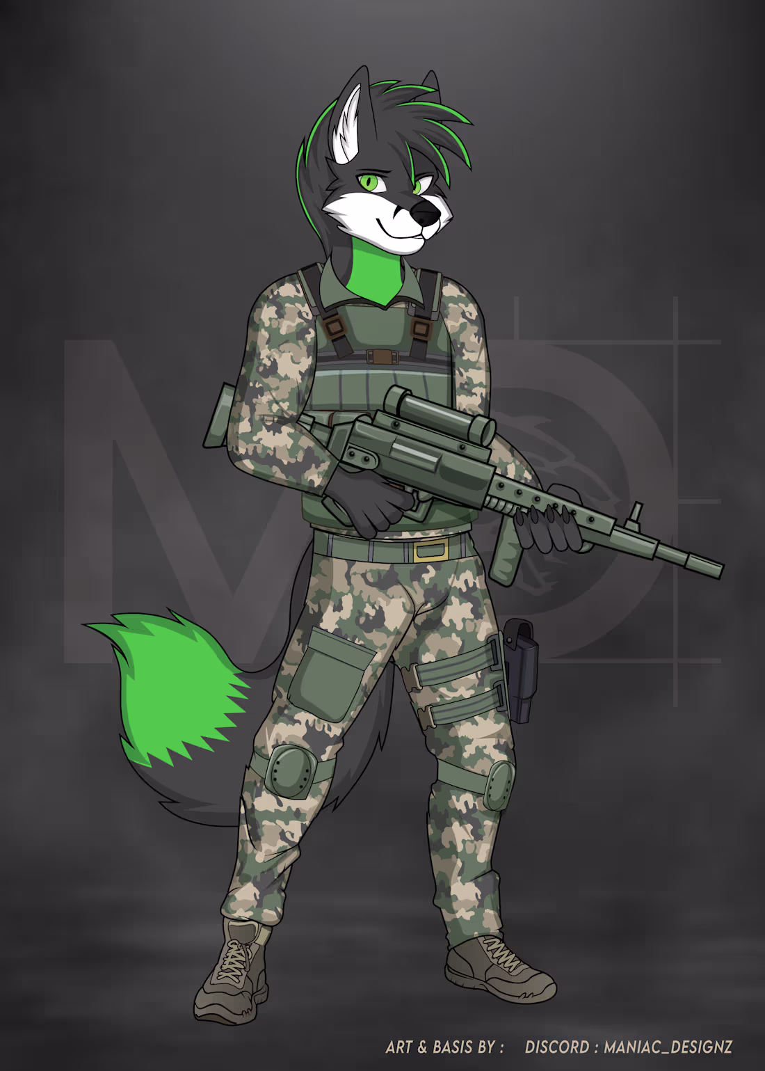 Cover image for Army Fox Furry Fursona | Custom Art Completed | My Commissio...