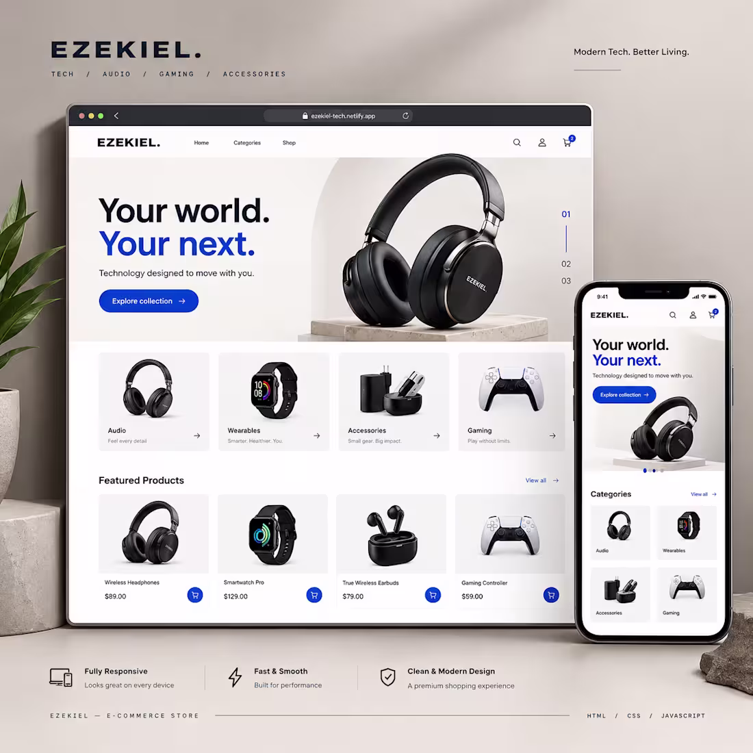 Cover image for EZEKIEL TECH, E-commerce Store Concept
