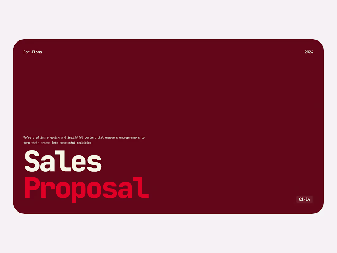 Cover image for Sales Proposal Presentation
