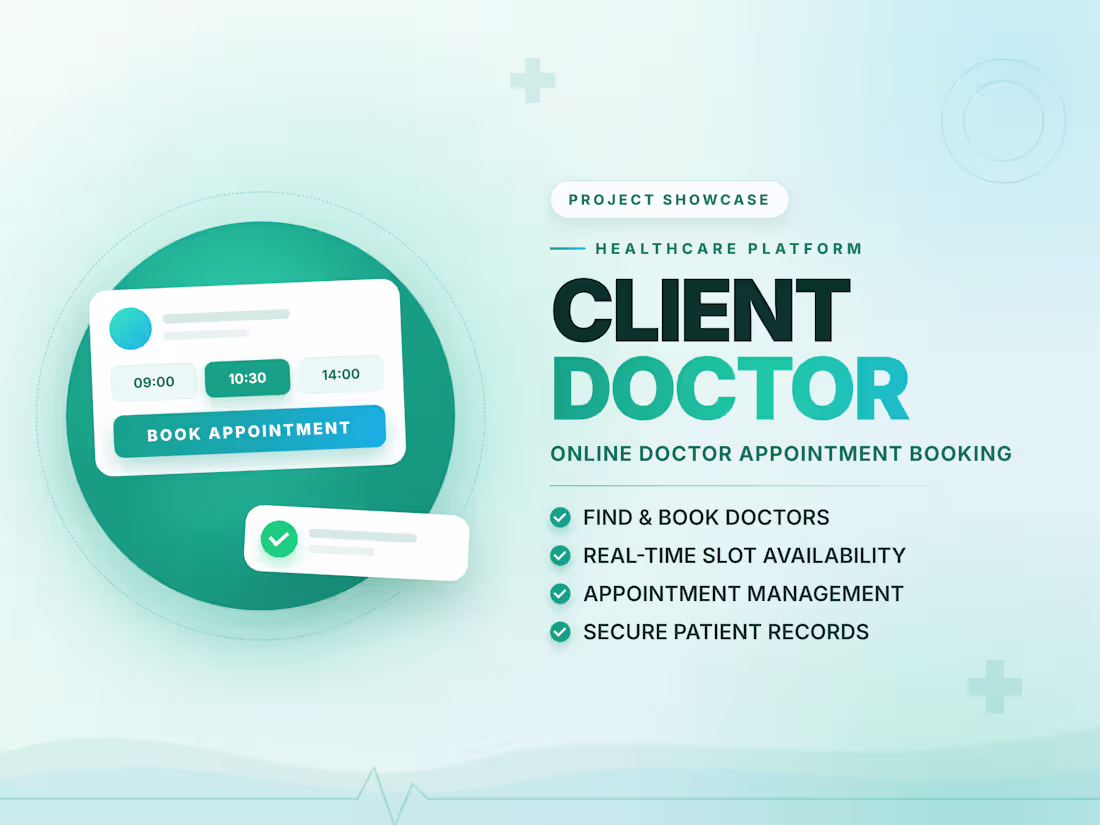 Cover image for A healthcare booking platform connecting
