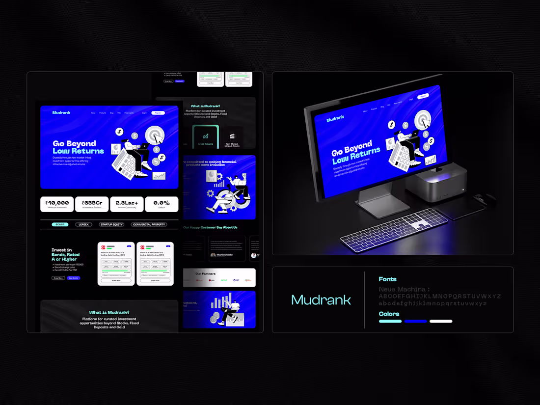 Cover image for A modern fintech website UI design focused on clarity, trust...