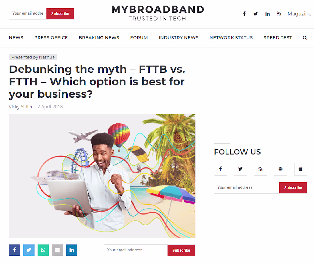 Cover image for Debunking the myth – FTTB vs. FTTH – Which option is best for your business?