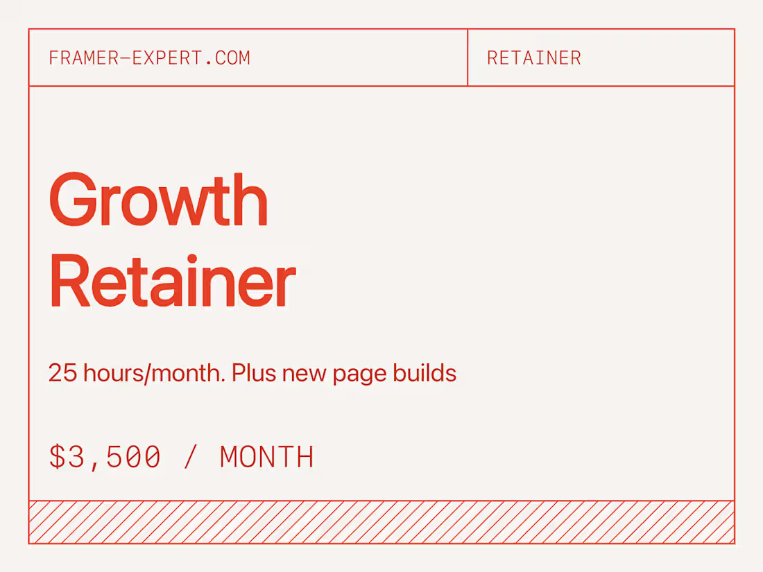 Cover image for Framer Growth Retainer