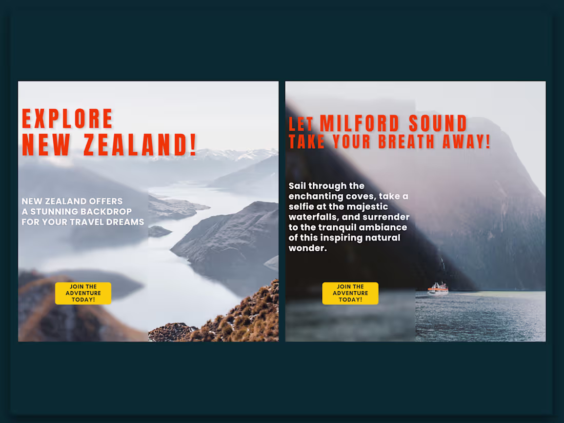 Cover image for Copywriting and Design for Travel Agency