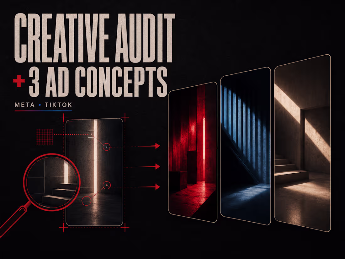 Cover image for Paid Social Creative Audit + 3 New Ad Concepts