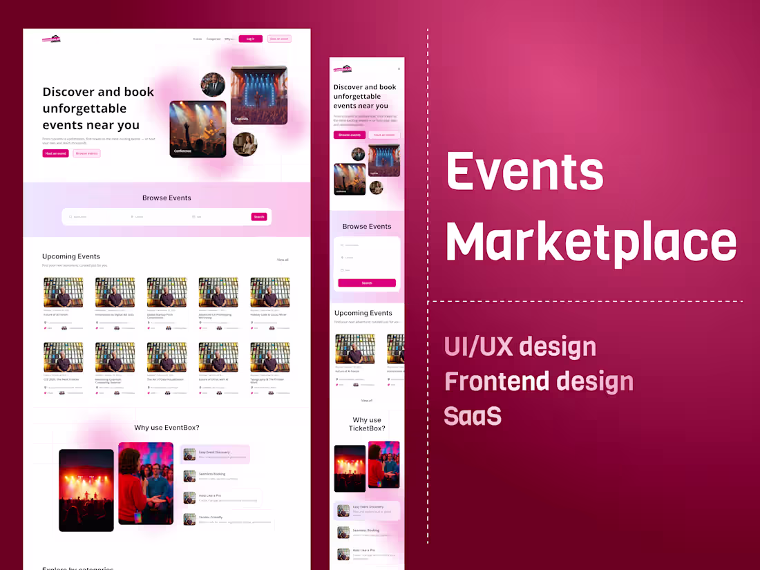 Cover image for Responsive UI/UX design for event