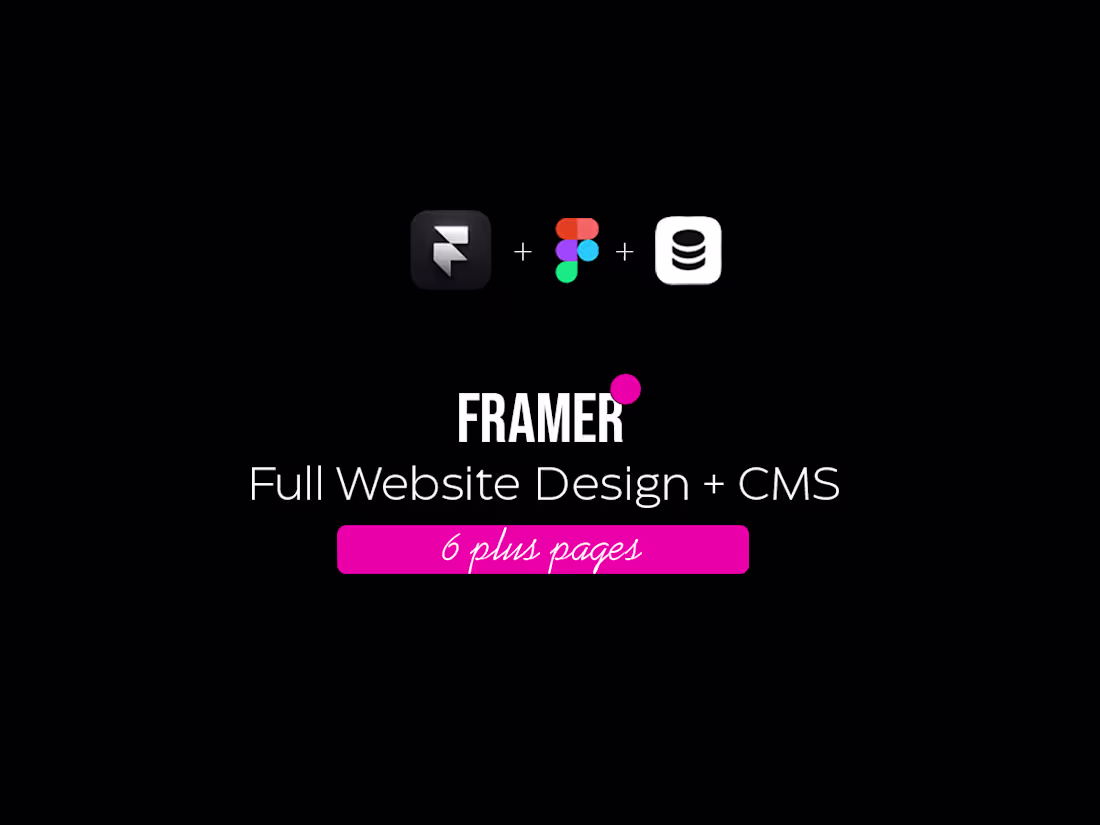 Cover image for Framer Full Website Design (6+ Pages)